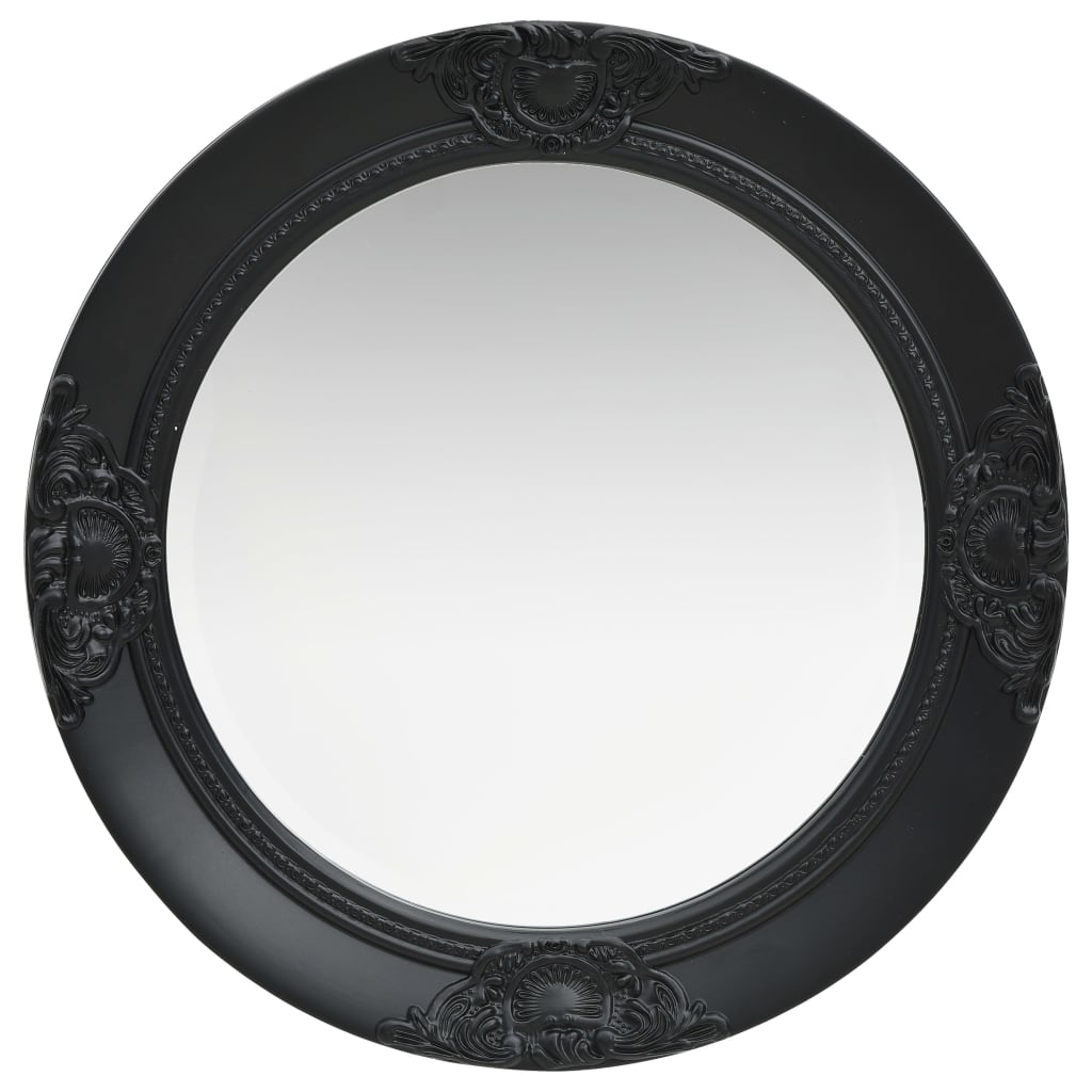 Vidaxl Wall Mirror Barokk stil 50 cm svart