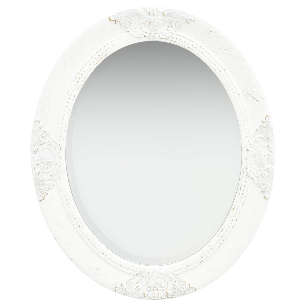 Vidaxl Wall Mirror Baroque stil 50x60 cm hvid