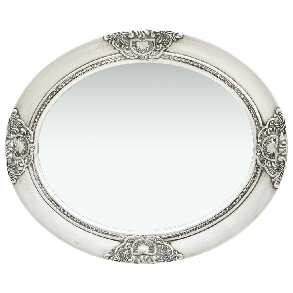 Vidaxl Wall Mirror Baroque Style 50x60 cm srebrne