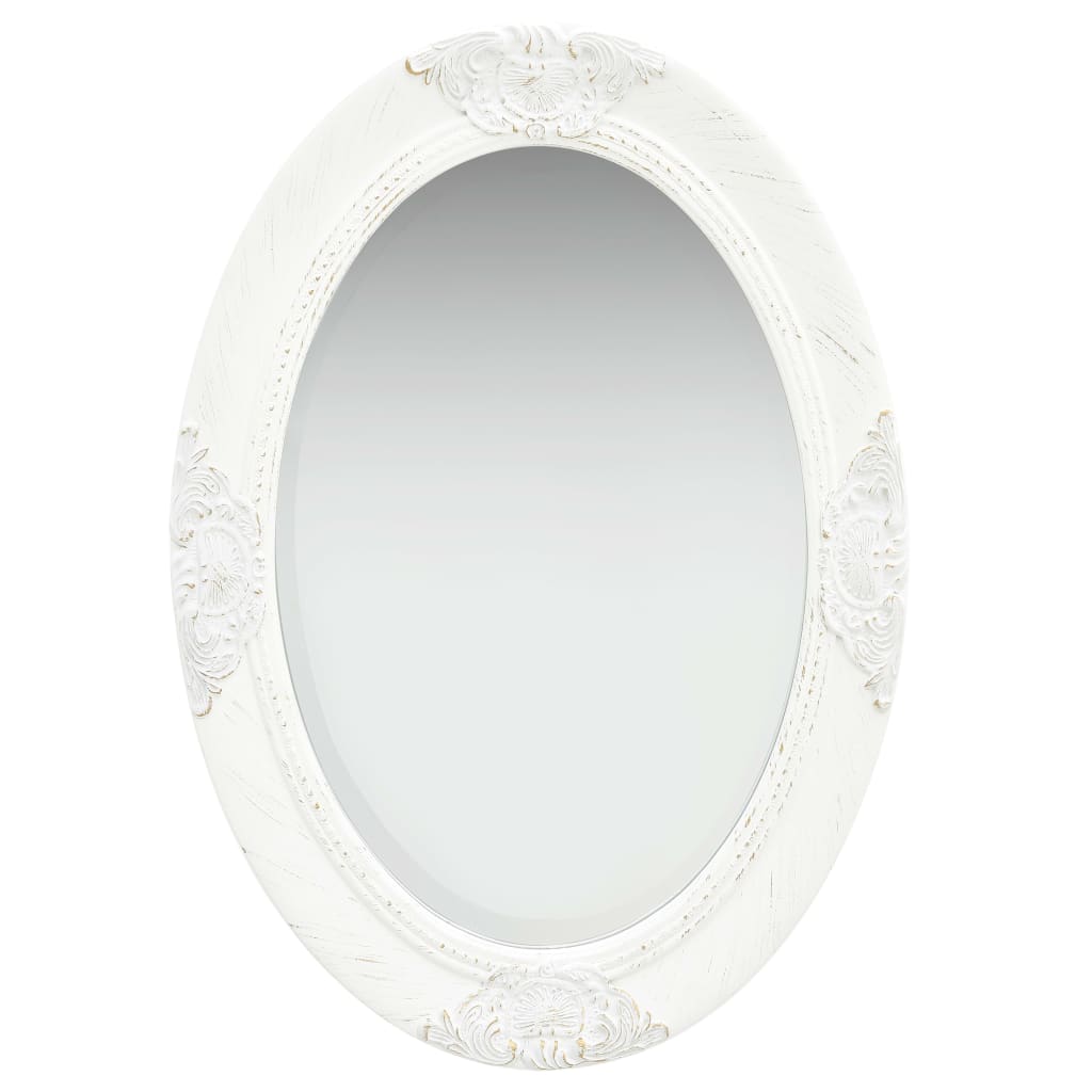 Vidaxl Wall Mirror Baroque stil 50x70 cm hvid