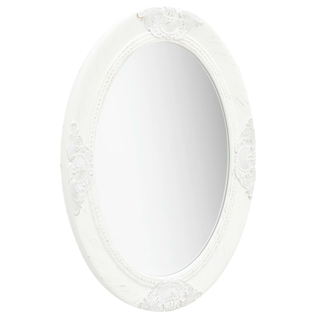 Vidaxl Wall Mirror Barock Style 50x70 cm vit