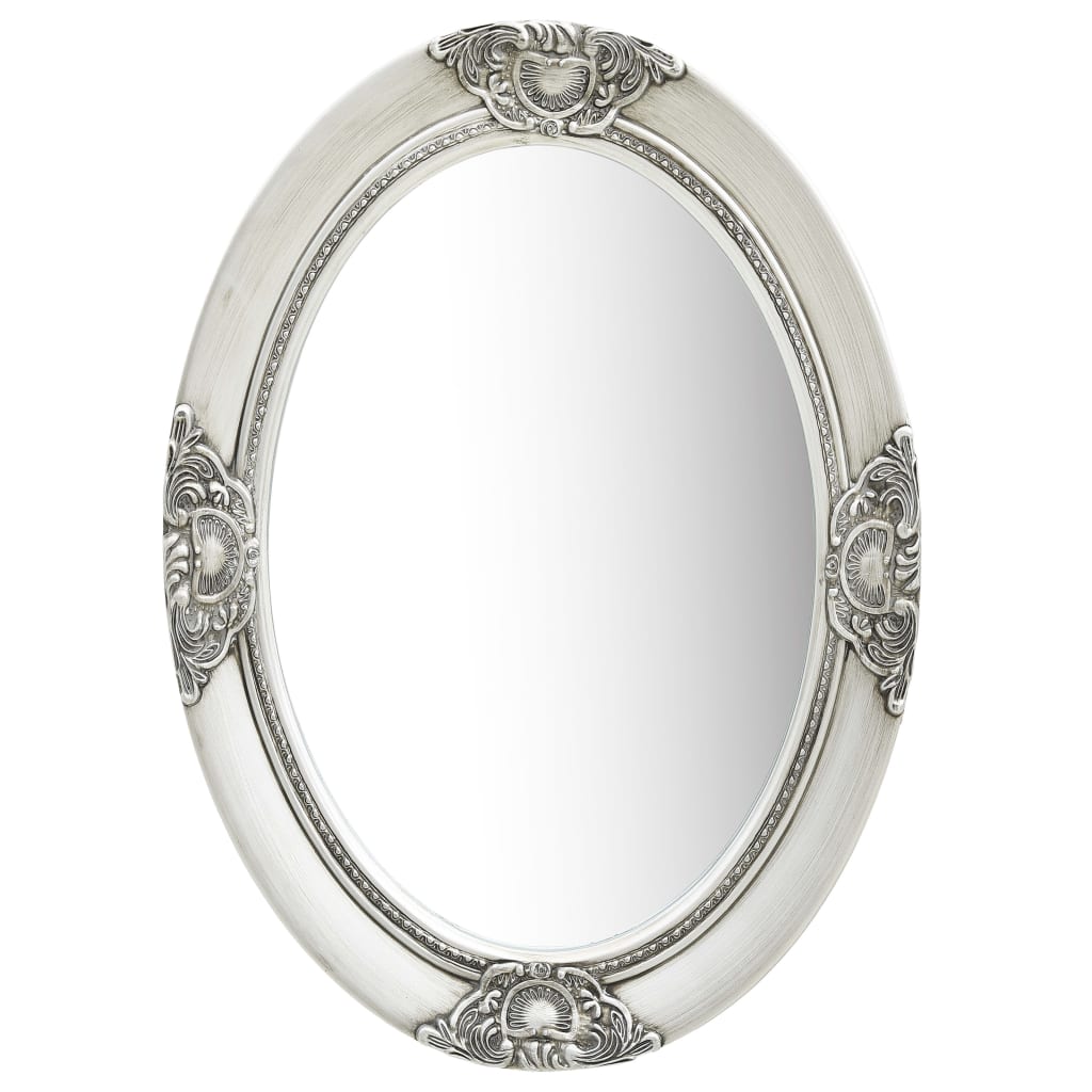 Vidaxl Wall Mirror Baroque Style 50x70 cm sølvfarget