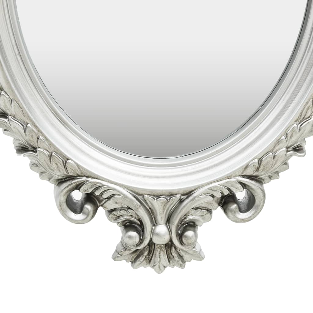 Vidaxl Wall Mirror Castle Style 56x76 cm sølvfarvet