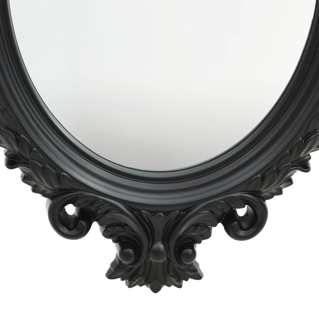 Vidaxl Wall Mirror Castle Style 56x76 cm Black