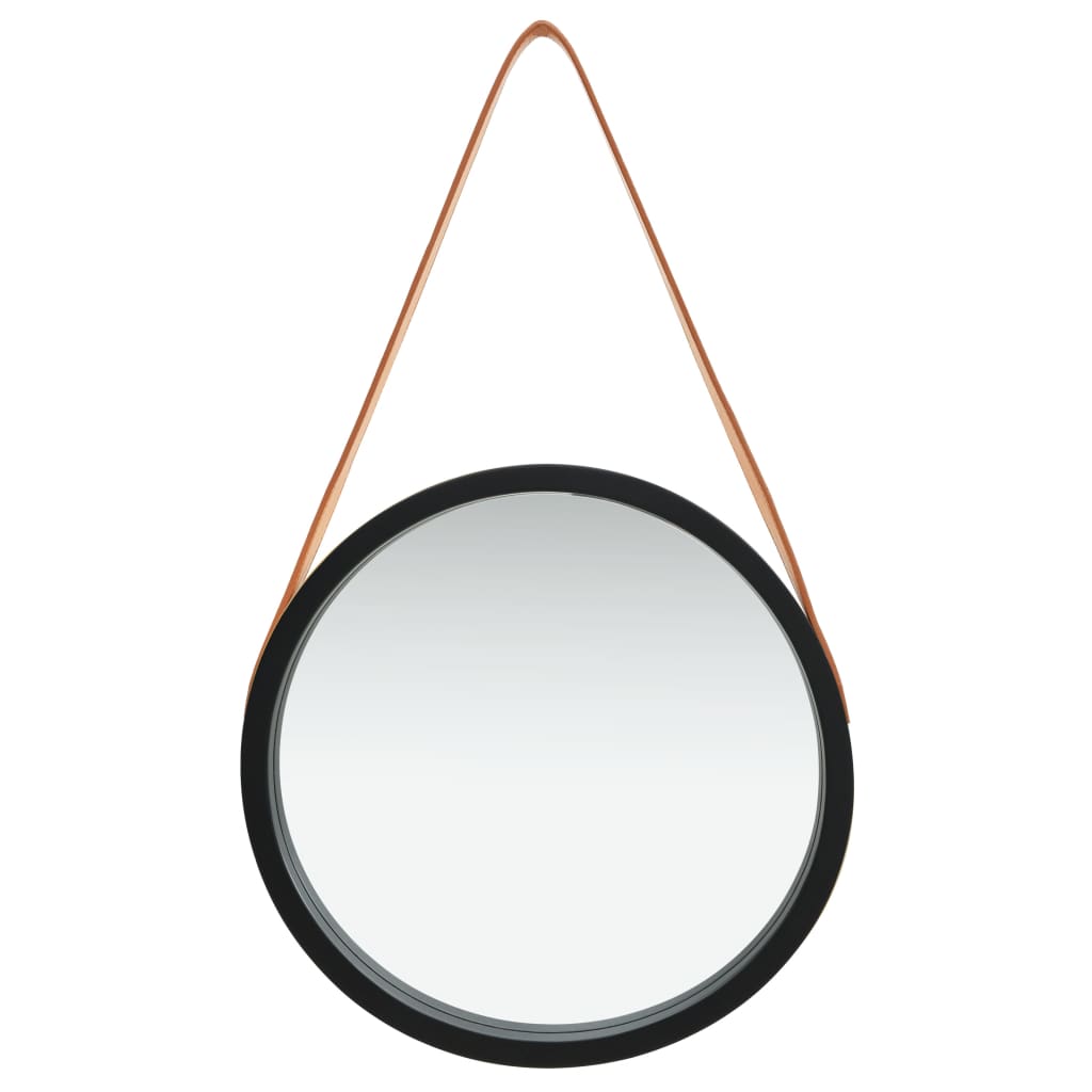 Vidaxl Wall Mirror s pneumatikou 40 cm černá