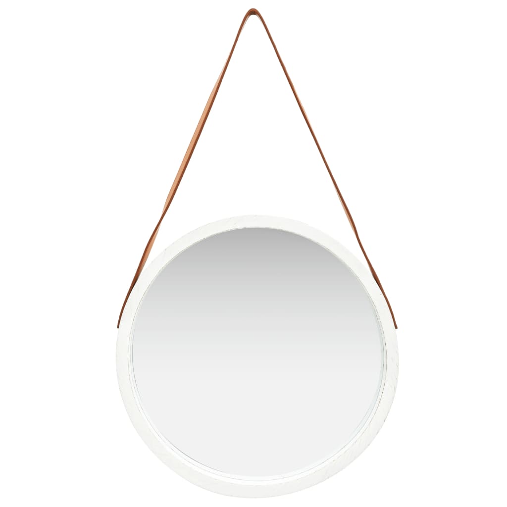 Vidaxl Wall Mirror s pásem 50 cm bílá