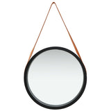 Vidaxl Wall Mirror With Band 50 Cm Black