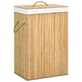 Panier à linge Vidaxl avec 2 compartiments 72 L BAMBO