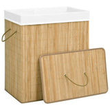 Panier de blanchisserie Vidaxl avec 2 compartiments 100 L BAMBOO