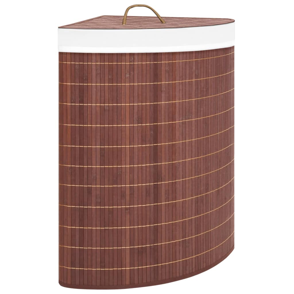 Vidaxl Hoekwasmand 60 l Bambus Brown