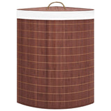 Vidaxl Hoekwasmand 60 L Bamboo Brown