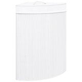 Vidaxl hoekwasmand 60 l Bamboo blanc