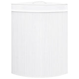 Vidaxl hoekwasmand 60 l Bamboo blanc