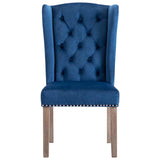 Vidaxl eetkamerstoel fluweel blauw