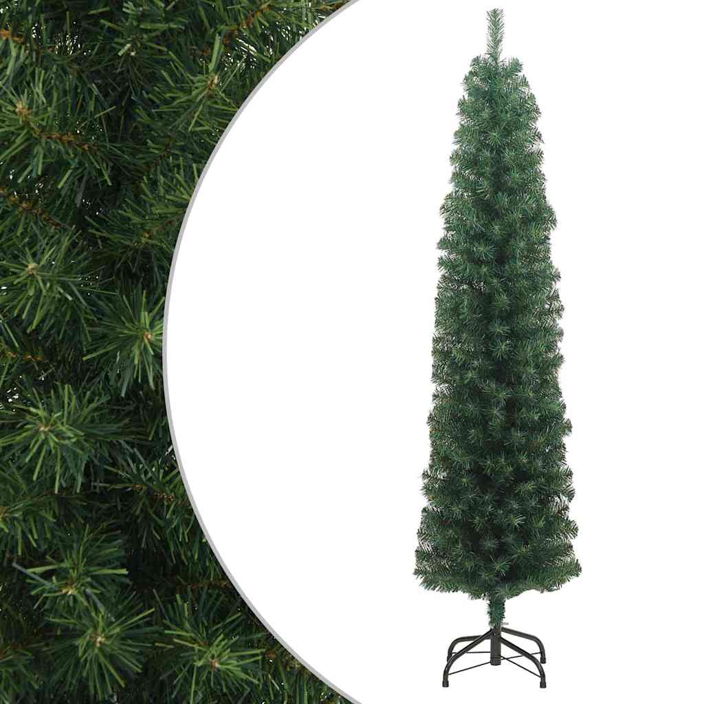 Vidaxx sapin de Noël artificiel avec standard étroit 180 cm PVC vert