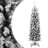 Vidaxx sapin de Noël artificiel avec neige étroit 150 cm PVC vert