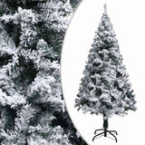 Vidaxl kunstkerstboom avec neige de 150 cm vert