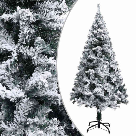 Vidaxl kunstkerstboom avec neige de 150 cm vert