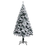 Vidaxl kunstkerstboom avec neige de 150 cm vert