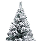 Vidaxl kunstkerstboom avec neige de 150 cm vert