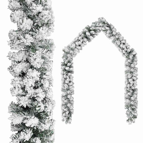 Vidaxx guirlande de Noël avec neige 5 m PVC vert