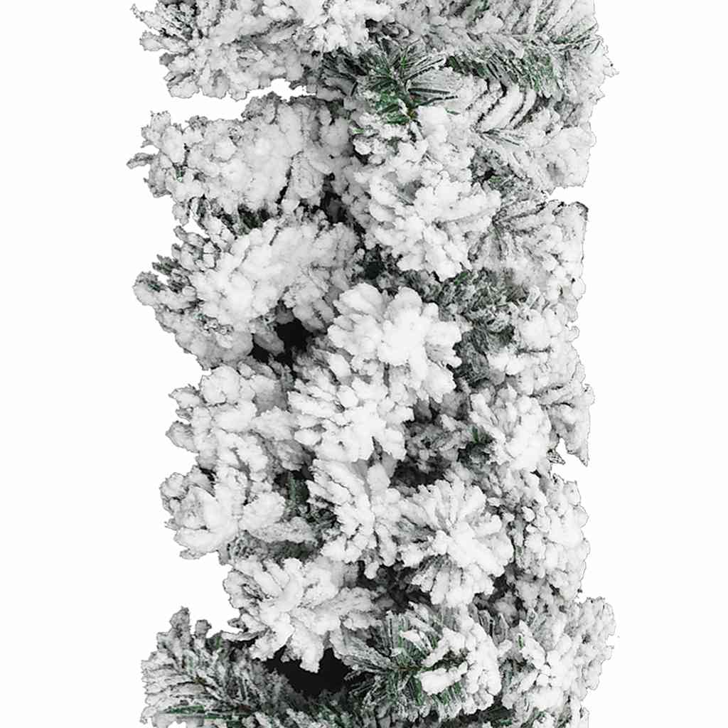 VidaXL guirlande de Noël avec neige 10 m PVC vert