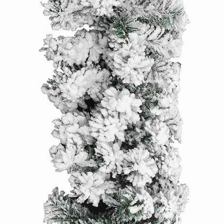 VidaXL guirlande de Noël avec neige 10 m PVC vert