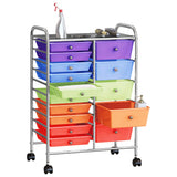 Vidaxl Storage Trolley con 15 cassetti mobile xxl in plastica multilorata