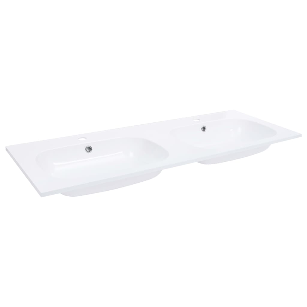 Vidaxl Washbasin Construido -en Double 1205x460x145 mm SMC White