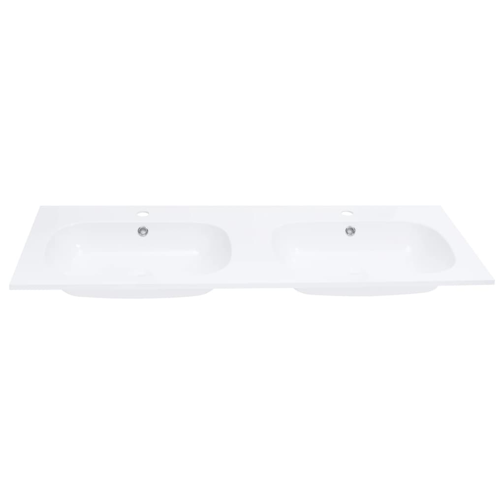 Vidaxl Washbasin Zbudowany -w podwójnie 1205x460x145 mm SMC White