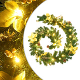 Vidaxl Christmas garland with LED lights 2.7 m PVC Green