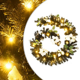 Vidaxl Christmas Garland s LED světly 2,7 ​​m PVC Black