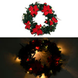 Vidaxl Couronne de Noël avec lumières LED 60 cm PVC vert