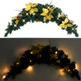 Vidaxl Christmas Arch med LED -lys 90 cm PVC grønn