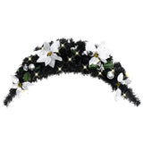 Arc de Noël Vidaxl avec lumières LED 90 cm PVC Black