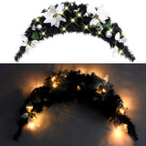 Vidaxl Christmas Arch med LED -lys 90 cm PVC Black