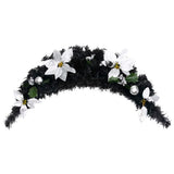 Arc de Noël Vidaxl avec lumières LED 90 cm PVC Black
