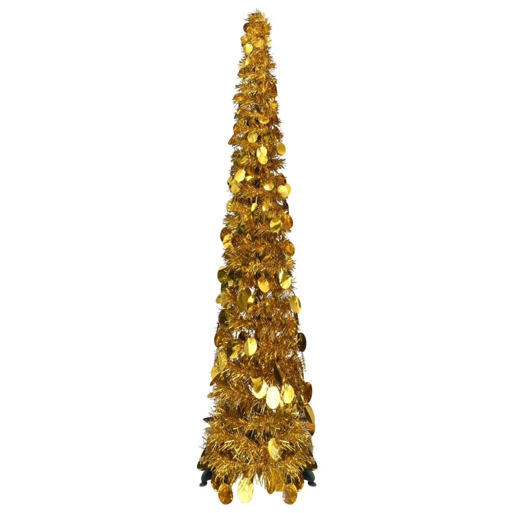 Vidaxl Kunstkerstboom Pop-up 120 cm PET Gold colored