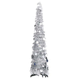 Vidaxl Kunstkerstboom pop-up 120 cm Pet Silver Colored