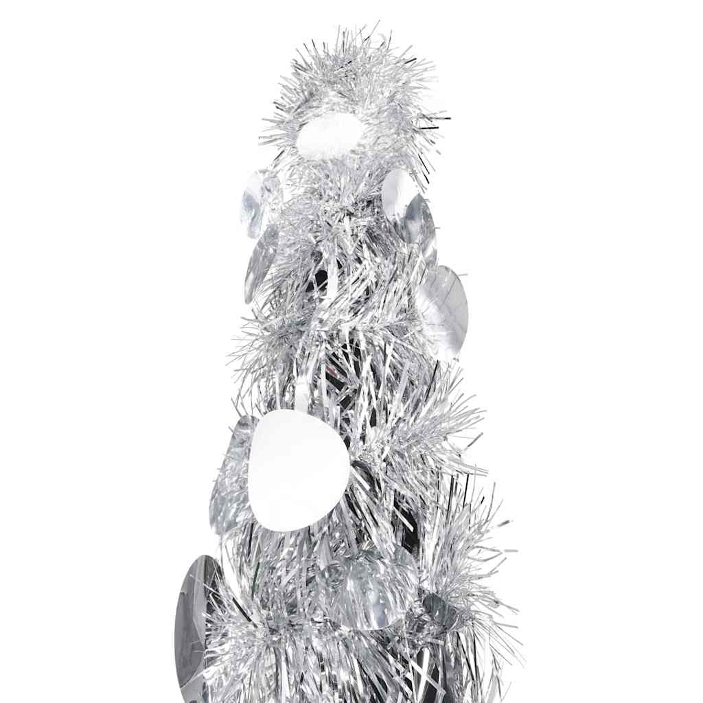 Vidaxl Kunstkerstboom pop-up 120 cm Pet Silver Colored