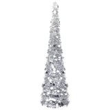 Vidaxl Kunstkerstboom pop-up 150 cm Pet Silver Colored