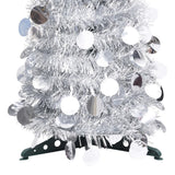 Vidaxl Kunstkerstboom pop-up 150 cm Pet Silver Colored