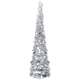 Vidaxl Kunstkerstboom pop-up 180 cm Pet Silver Colored