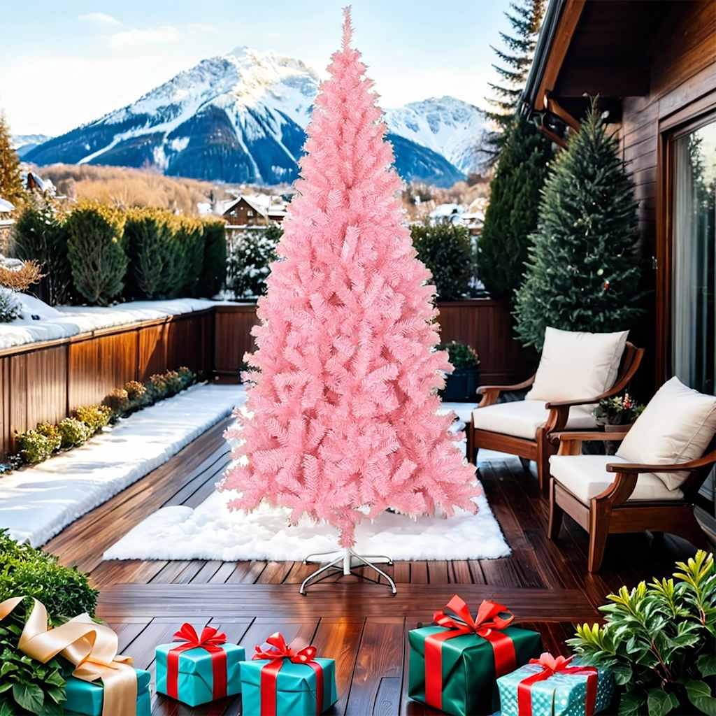 Vidaxl Kunstkerstboom avec un rose PVC de 210 cm standard