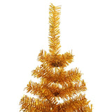 Vidaxl kunstkerstboom avec un capuchon standard de 210 cm en or couleur