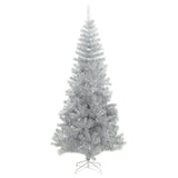 Vidaxl kunstkerstboom avec un capuchon standard de 180 cm en argent coloré