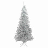 Vidaxl kunstkerstboom avec un capuchon standard de 180 cm en argent coloré