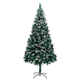 Vidaxl kunstkerstboom met dennenappels en witte sneeuw 240 cm