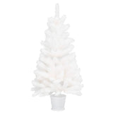 Vidaxl kunstkerstboom avec des aiguilles réalistes à 90 cm blancs
