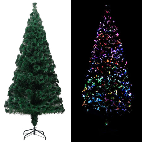 Vidaxl Kunstkerstboom avec un vert à fibre optique standard de 180 cm